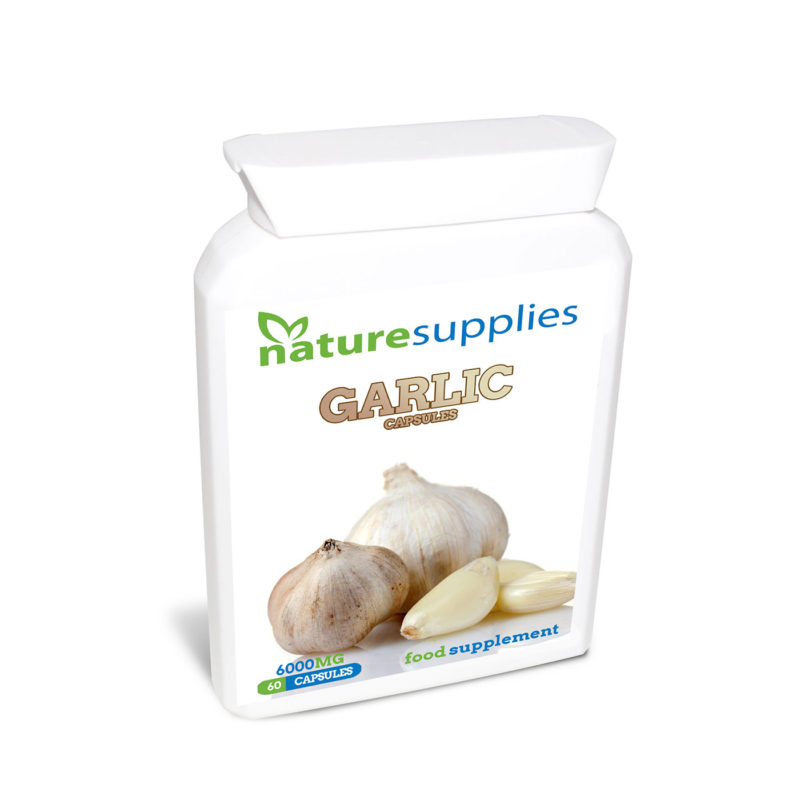 Garlic Capsules x 60 (6000mg) Heart Health Naturesupplies